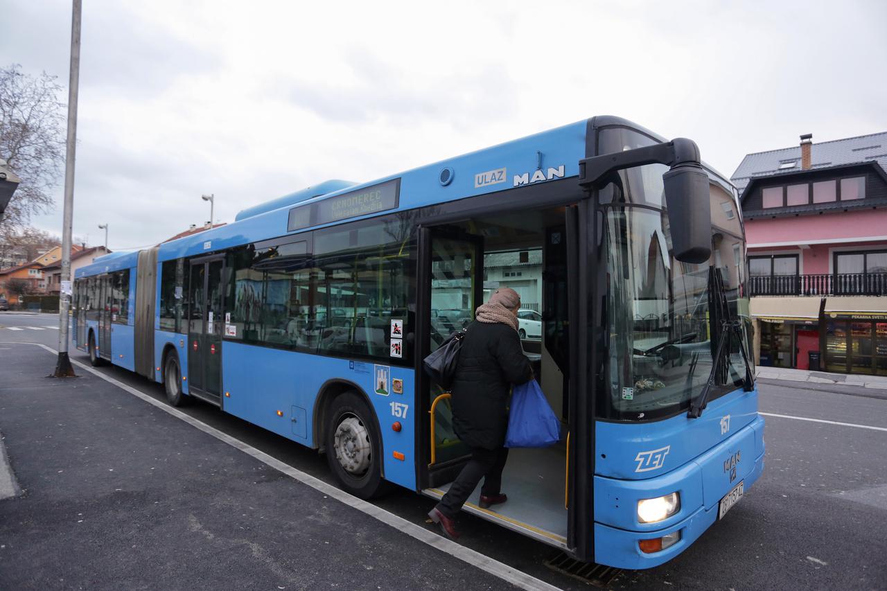 Zagreb: Kauzlari?ev prilaz, polazna stanica autobusne linije 109 ZET-a