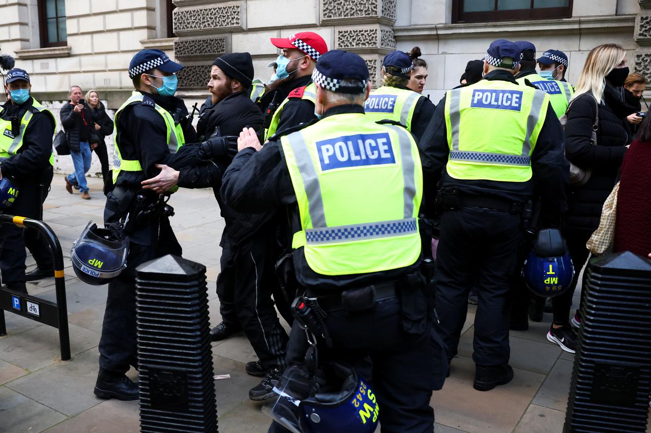 Anti lockdown protest in London