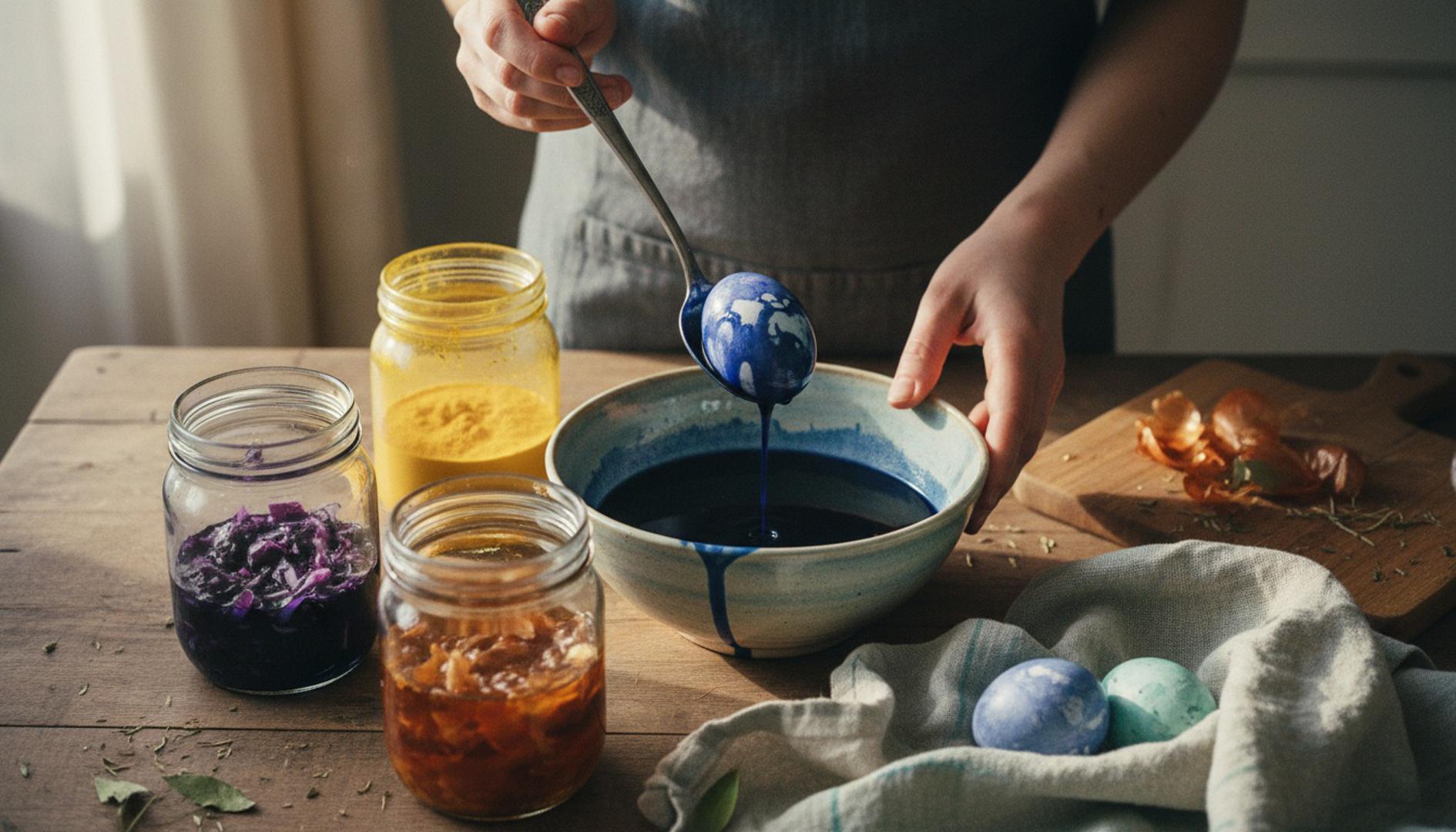 Crveni kupus: Iako mu je boja na prvi pogled tamnoljubičasta, crveni kupus može iznenaditi lijepim plavkastim tonovima na ljusci jaja. Nasjeckani kupus kuha se u vodi, a kada otpusti boju, u toj se tekućini ostavljaju kuhana jaja. Ova metoda posebno je zanimljiva svima koji žele malo drukčije pisanice, bez umjetnih boja.