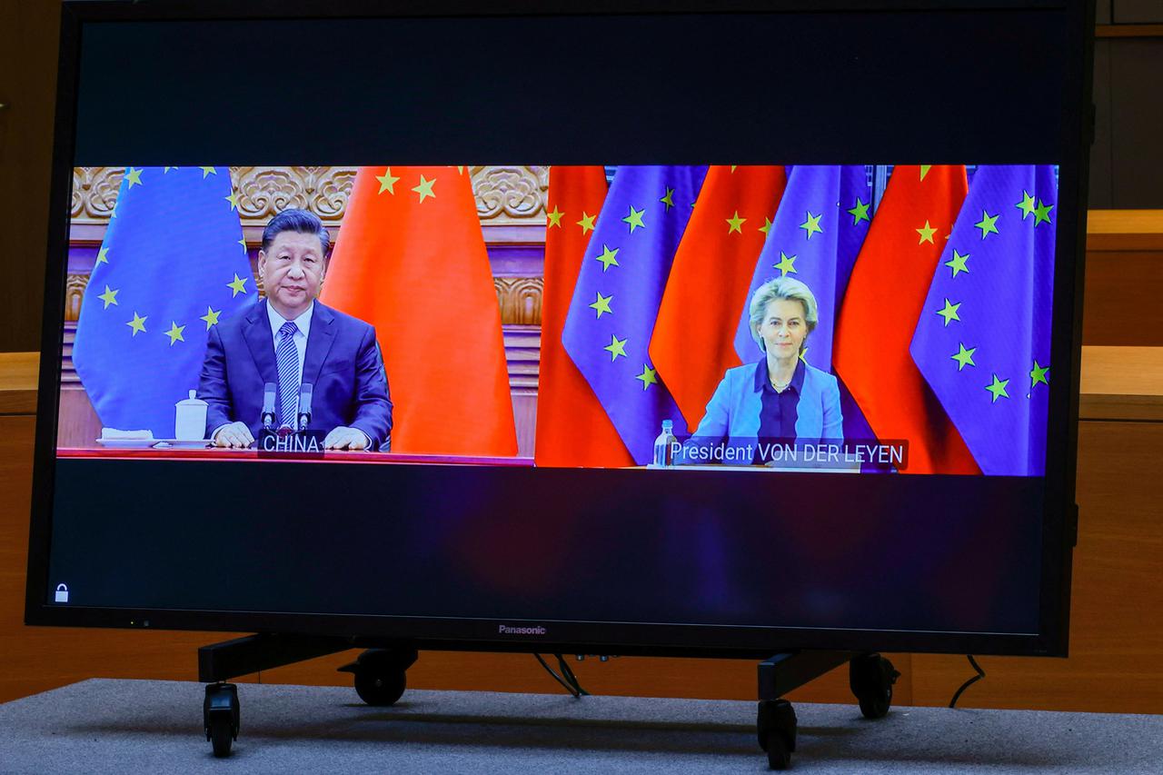 FILE PHOTO: EU-China virtual summit in Brussels