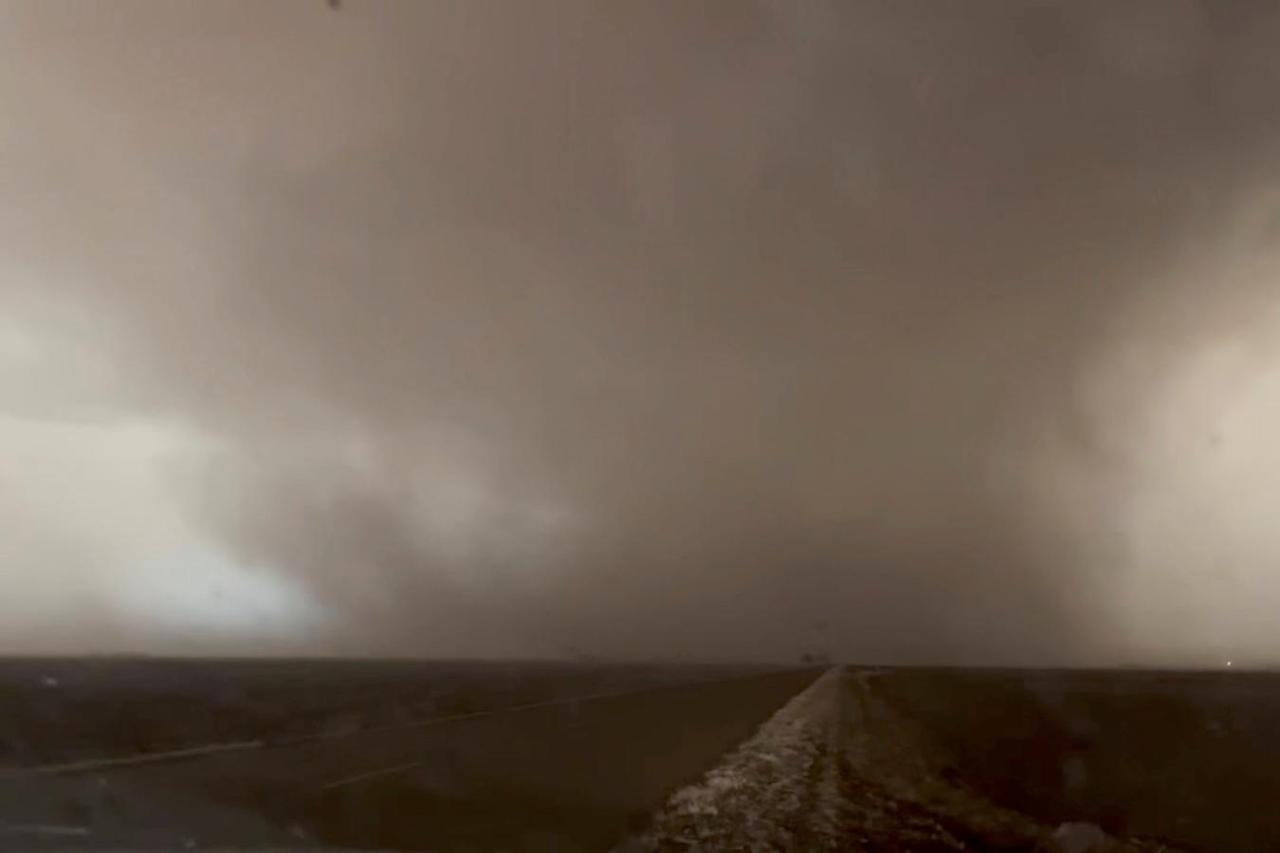 A view of a tornado in Sublette