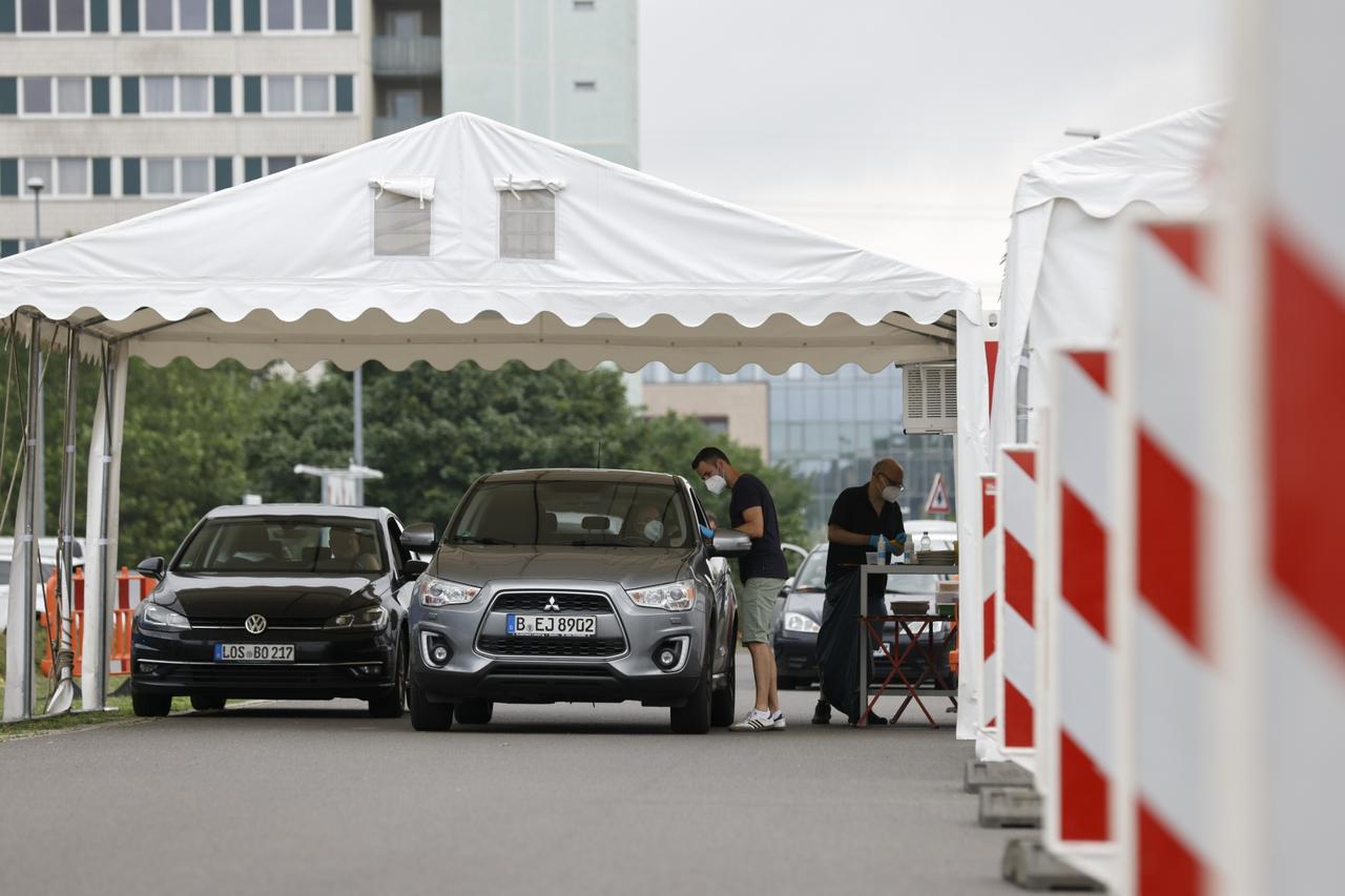 Berlin's first coronavirus vaccine drive-in opens in IKEA