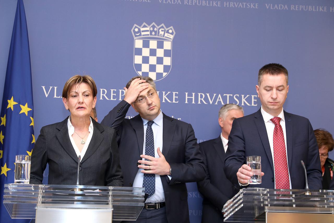 Martina Dalić, Fabris Peruško i Andrej Plenković