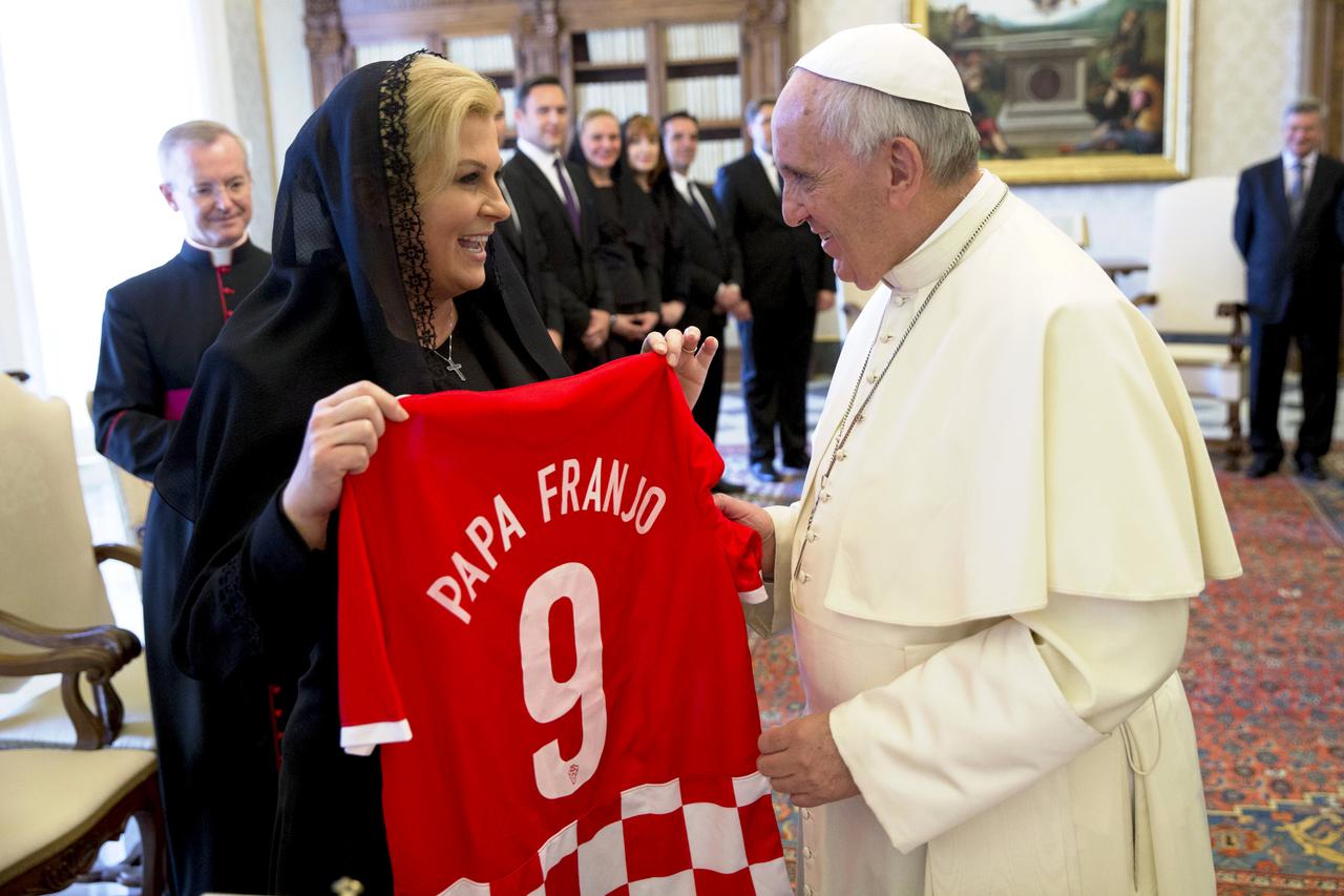 Kolinda Grabar-Kitarović i papa Franjo