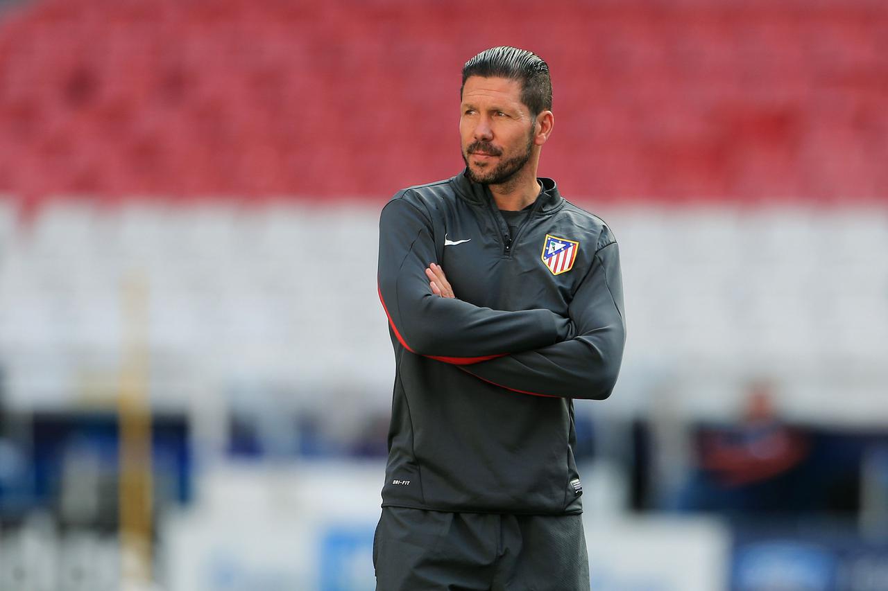 Soccer - UEFA Champions League - Final - Real Madrid v Atletico Madrid - Atletico Madrid Training Session - Estadio da LuizAtletico Madrid coach Diego Simeone during the training session at the Estadio da Luiz, Lisbon.Nick Potts Photo: Press Association/P