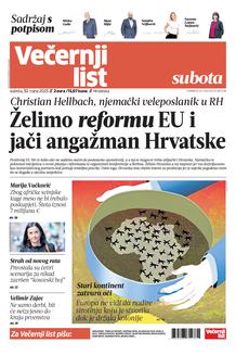 Večernji list naslovnica