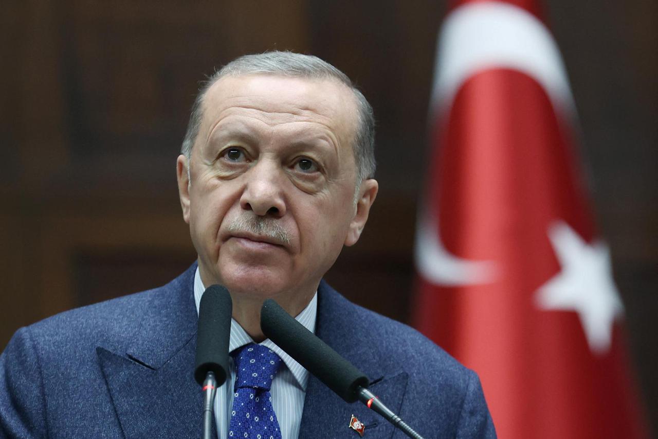 Turkish President Erdogan addresses to lawmakers of his AK Party in Ankara