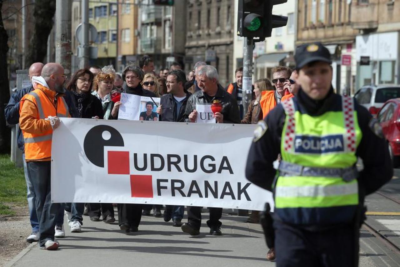 udruga franak,miran prosvjed
