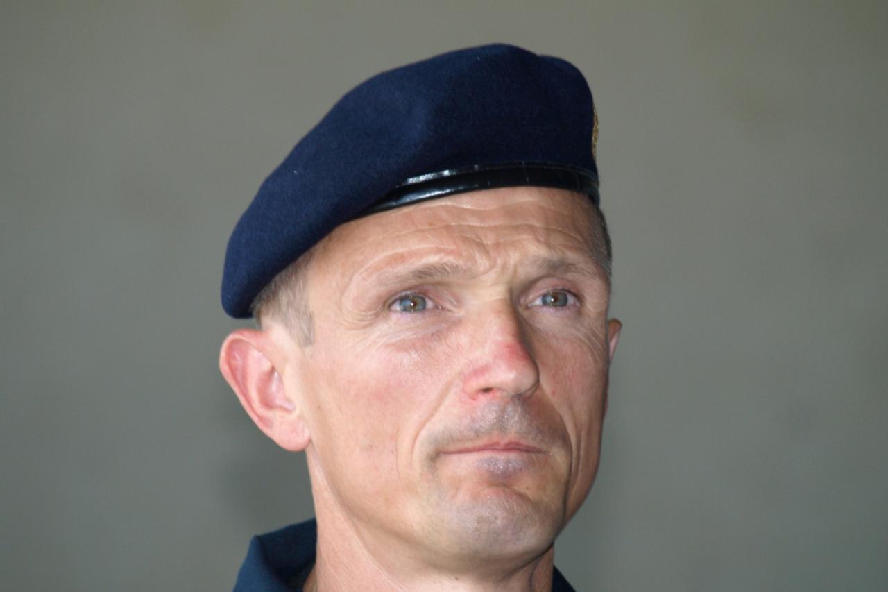 '18.06.2010. Stubicka Slatina - Vjezba Interventne policije PU Krapinsko zagorske zupanije. Na slici: Mladen Hrastinski, zapovjednik interventne policije PU Krapinsko zagorske zupanije. Photo: Matija 