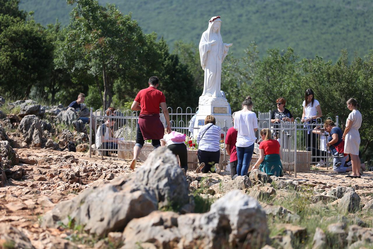 Photo shows site where the Virgin Mary reportedly appeared in an apparition in Medjugorje,