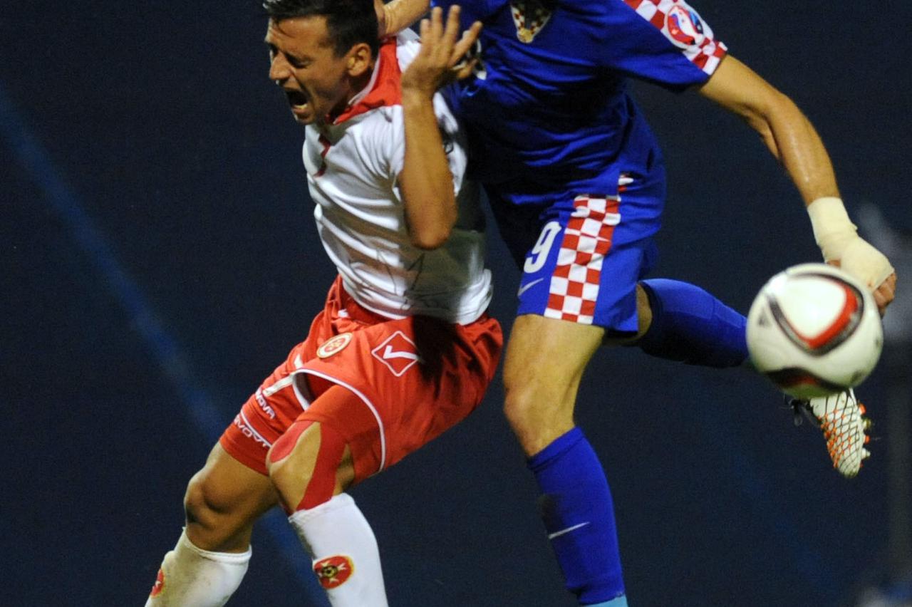 09.09.2014., stadion Maksimir, Zagreb - Kvalifikacijska utakmica za Europsko prvenstvo u nogometu 2016. u Francuskoj, skupina H, 1. kolo, Hrvatska - Malta. Nikica Jelavic. Photo: Daniel Kasap/PIXSELL