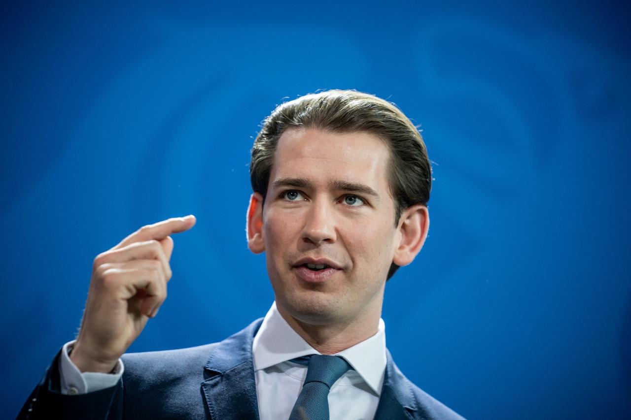 Austria's Federal Chancellor Kurz with Merkel