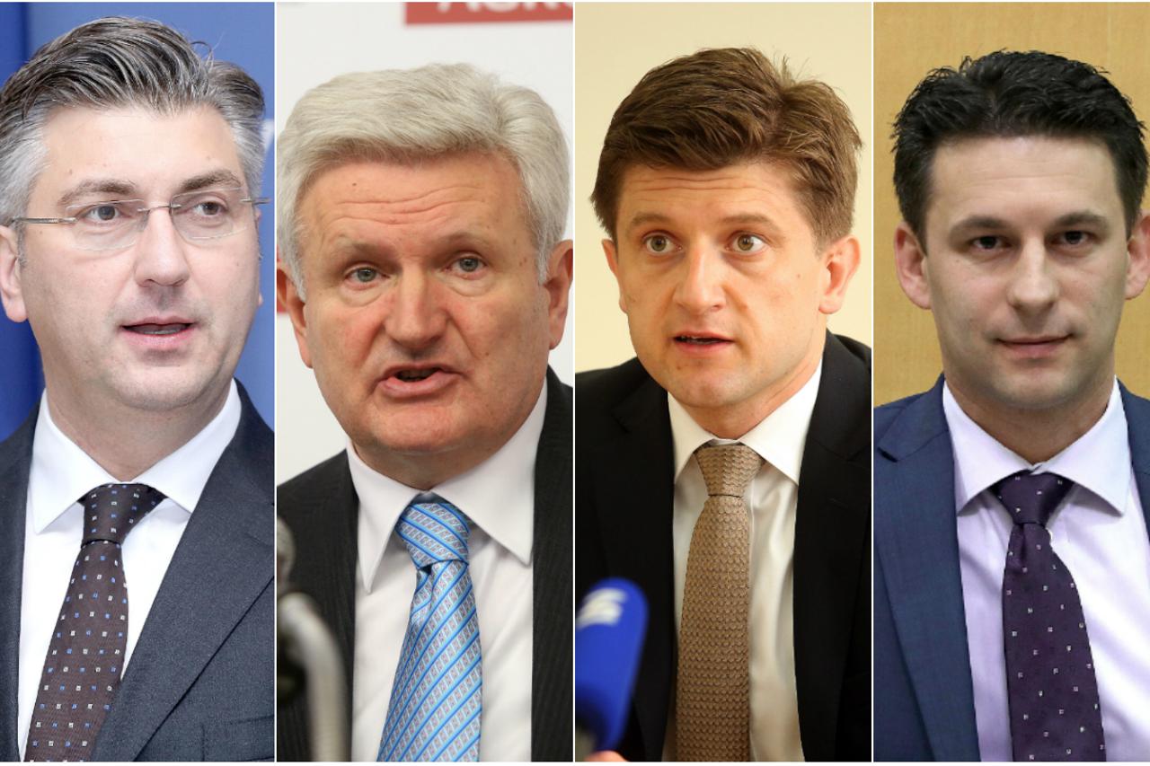 Andrej Plenković, Ivica Todorić, Zdravko Marić i Božo Petrov