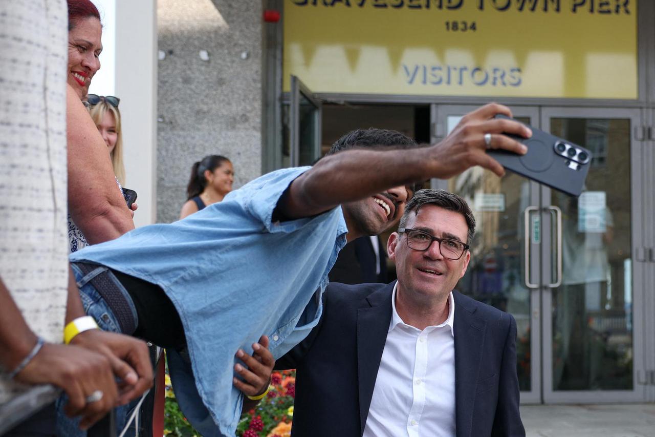 Britain's newly elected Labour Party leader Burnham visits Gravesend