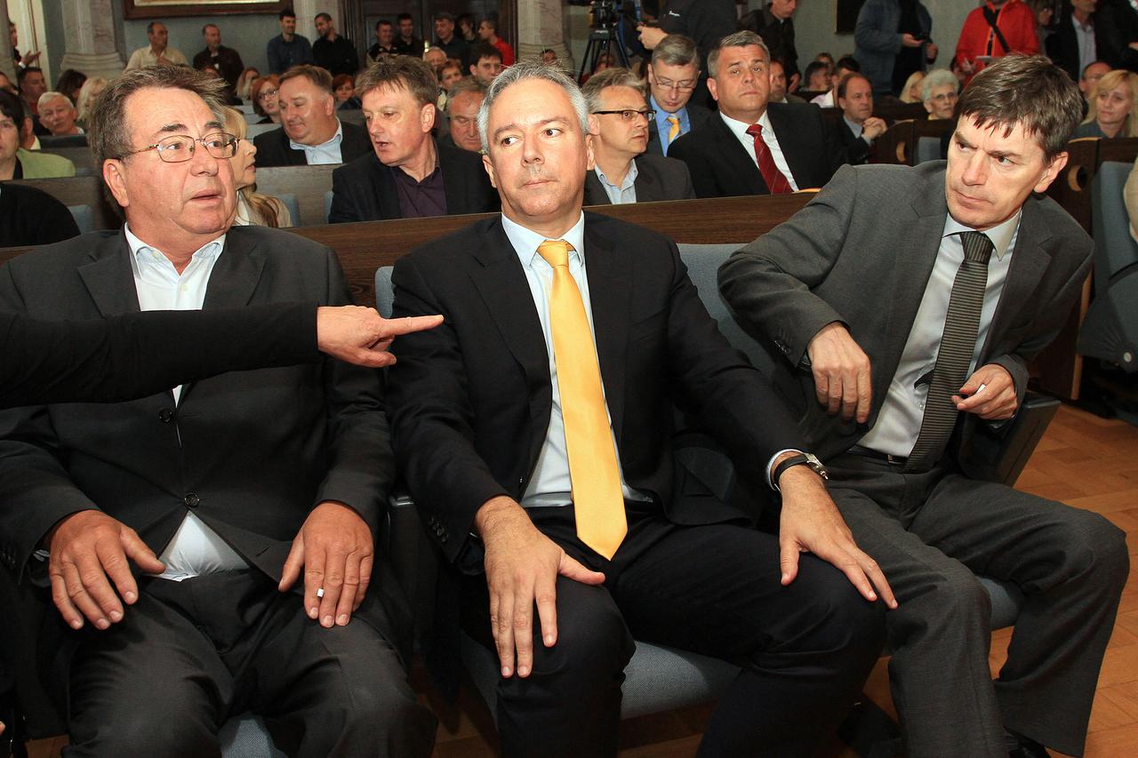 23.05.2015., Varazdin - Proslava 26. godisnjice HSLS-a. Drazen Budisa, Darinko Kosor i Josip Budimir. Photo: Vjeran Zganec Rogulja/PIXSELL