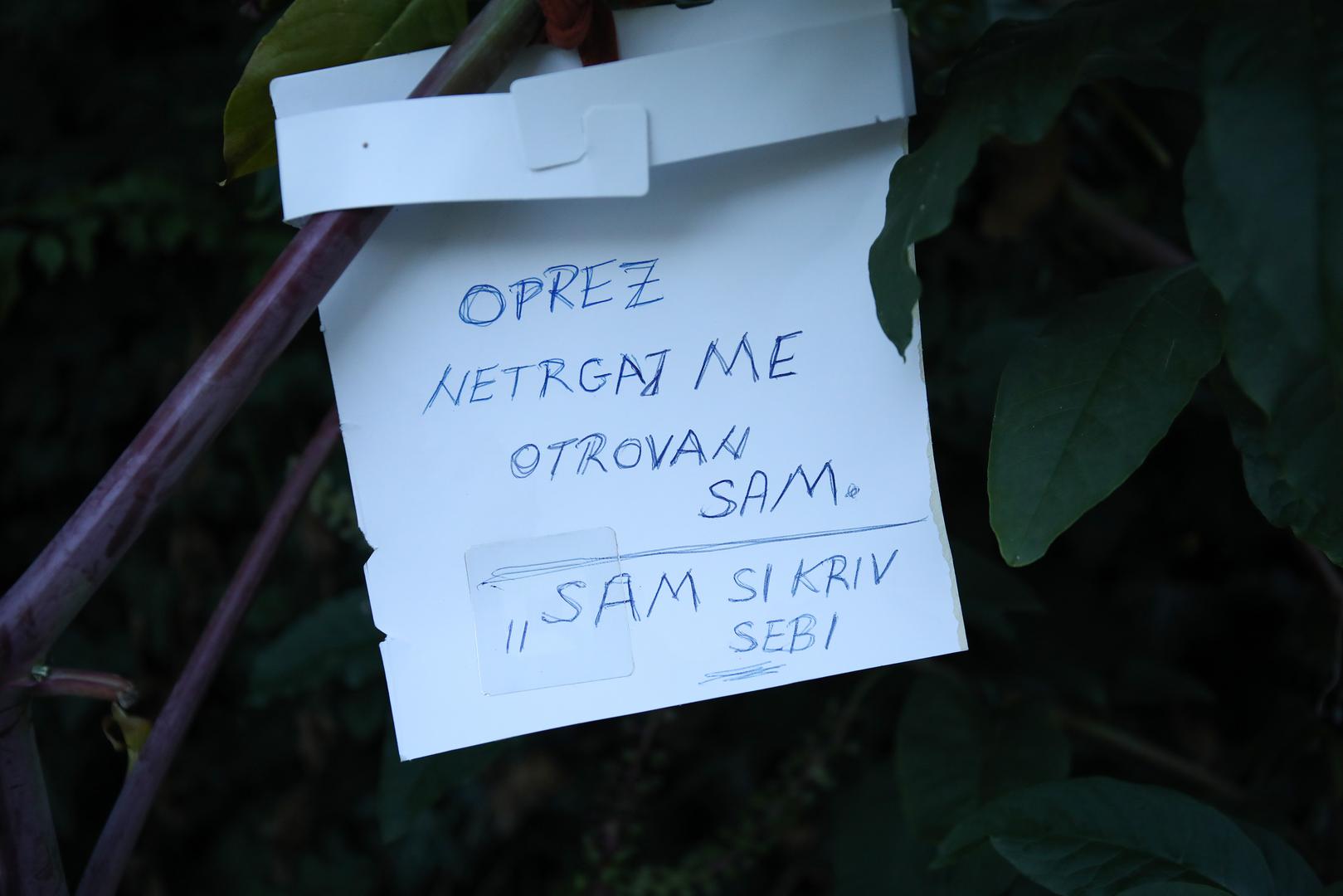 "Svaki dan tu šetam i vidjela sam upozorenje. Jednostavno, ne približavam se takvim mjestima, ali čula sam gospodina jučer koji je razgovarao i rekao da je to samo od sebe niklo", rekla je Marijana za Dnevnik Nove TV.
