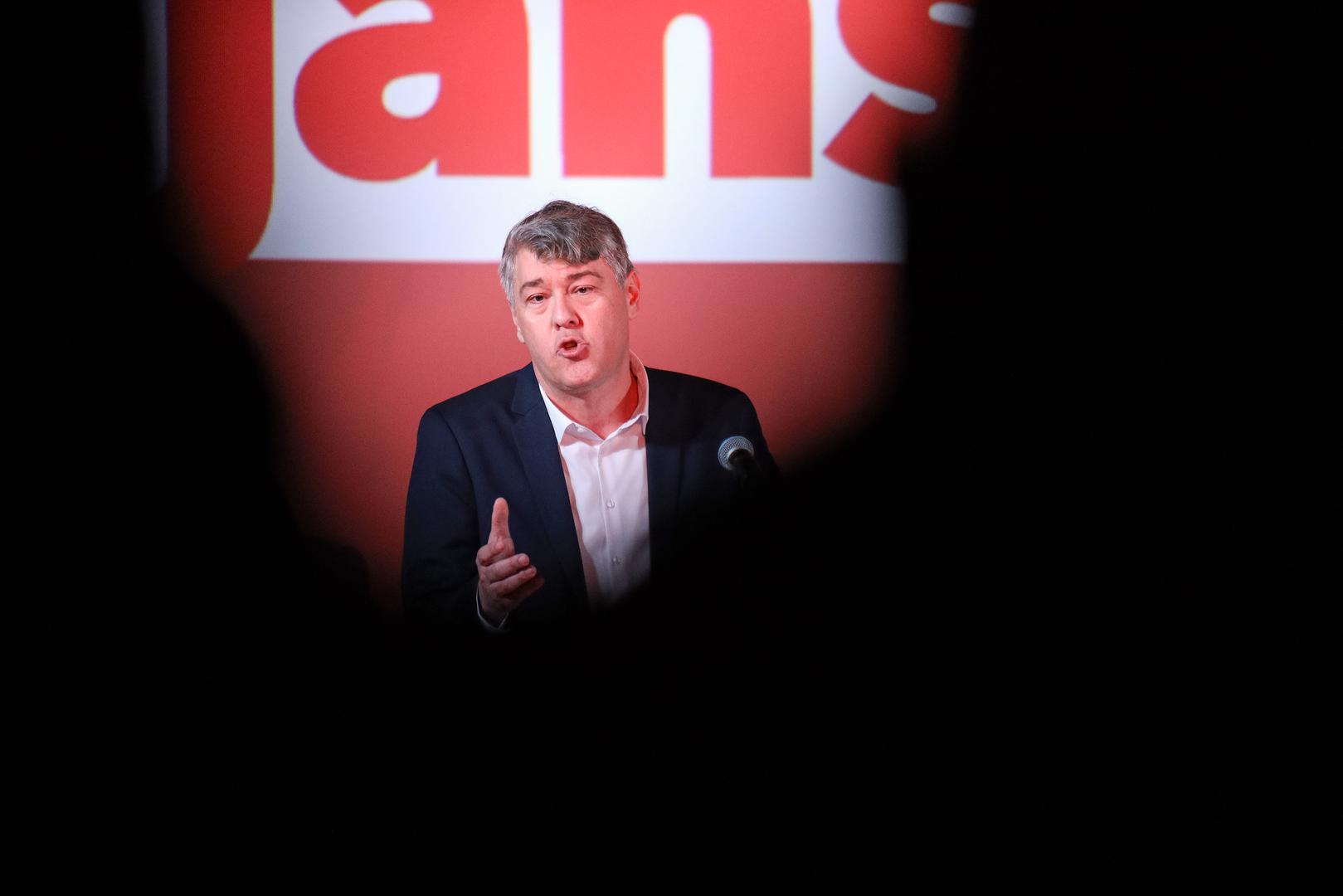 16.02.2024., Zadar - U Knezevoj palaci odrzan je skup SDP-a "Borba za dostojanstvo". saborski zastupnik Boris Lalovac Photo: Sime Zelic/PIXSELL