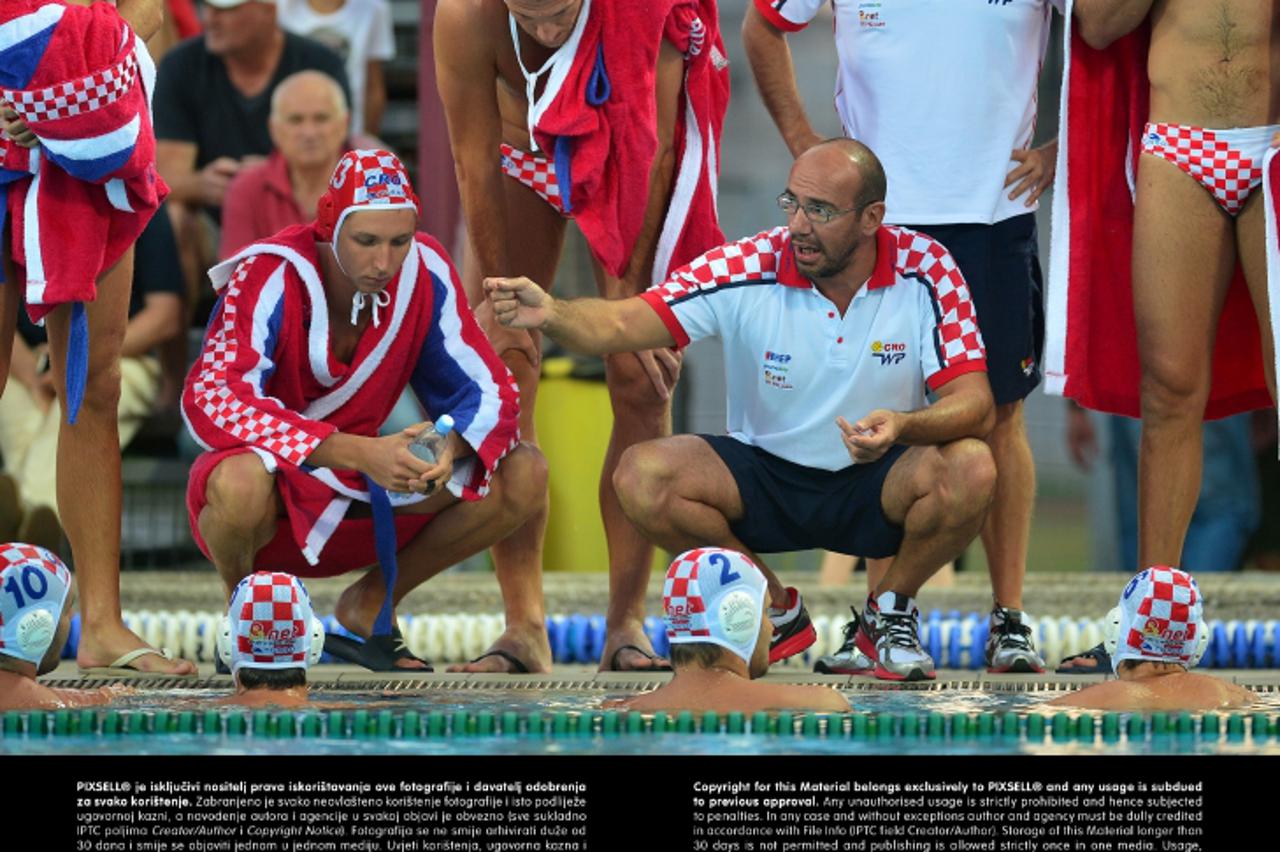 '17.07.2013. Zagreb - Otvoreno plivaliste Mladosti uz Savu, prijateljska vaterpolska ukamica Hrvatska - Rumunjska. Ivica Tucak.Photo: Marko Prpic/PIXSELL'