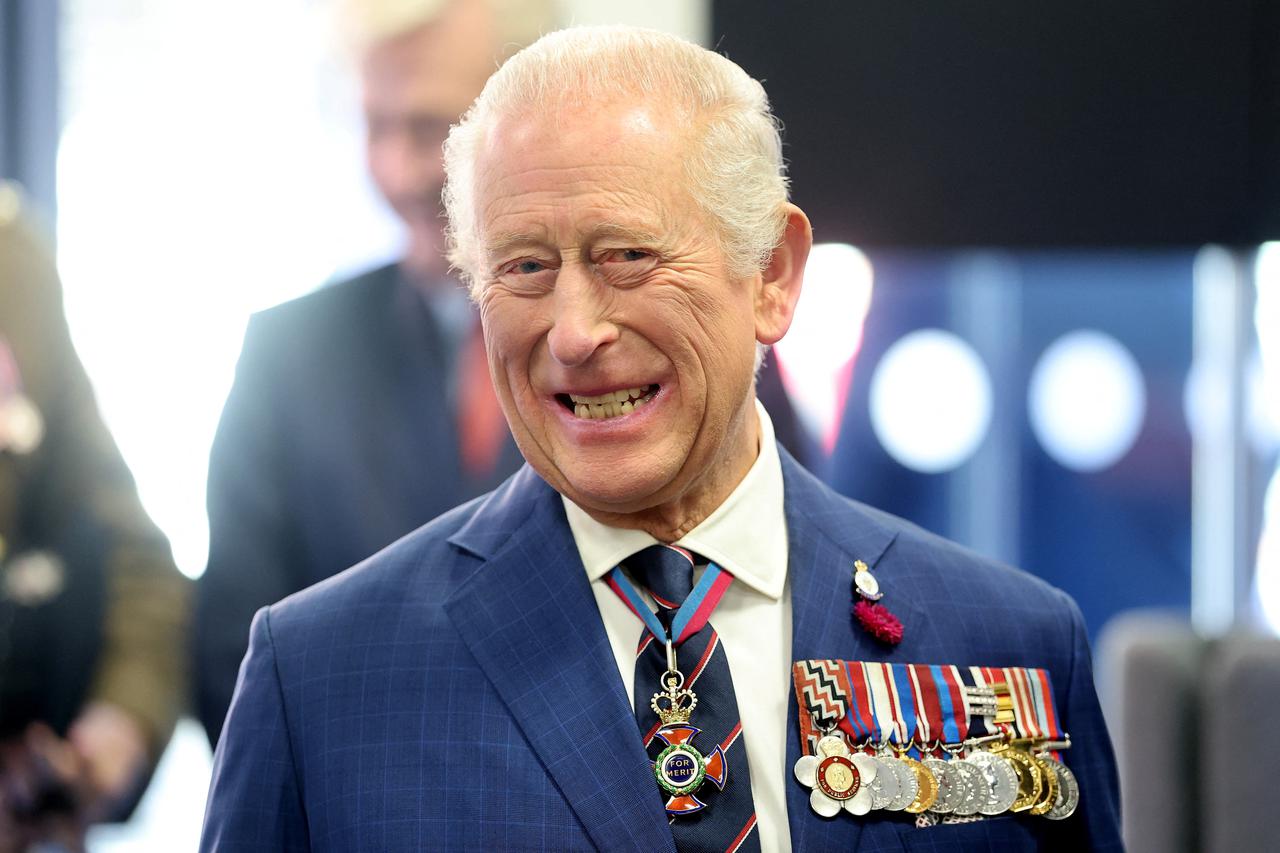 Britain's King Charles visits Coffee D'Ash in Barrow-in-Furness