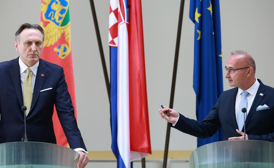 Zagreb: Gordan Grlić Radman i Ranko Krivokapić obratili se medijima nakon zajedničkog sastanka