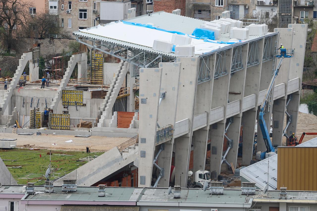 Zagreb: Pogled na izgradnju stadiona u Kranjčevićevoj ulici 