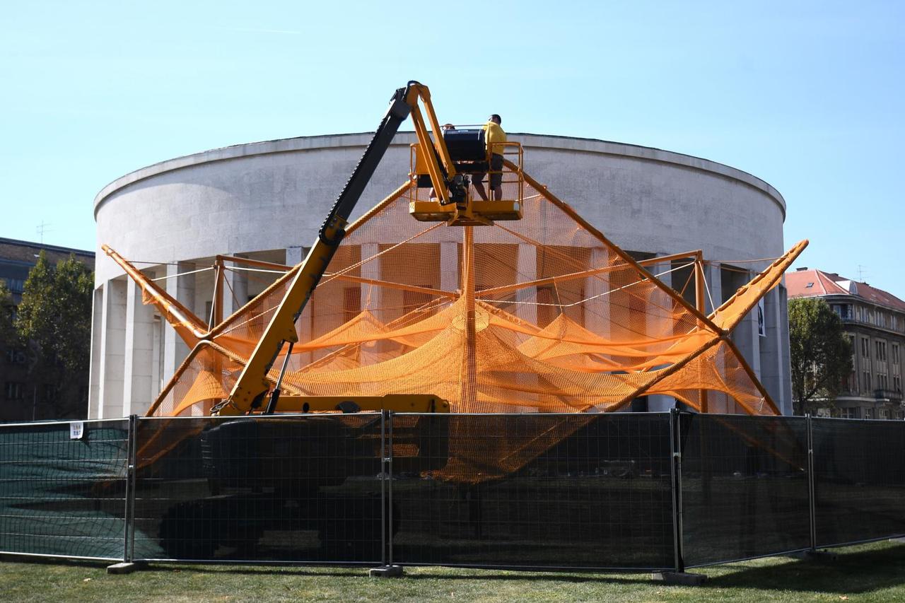 Zagreb: Ispred Meštrovićevog paviljona postavlja se umjetnička instalacija "Prostoria Net"