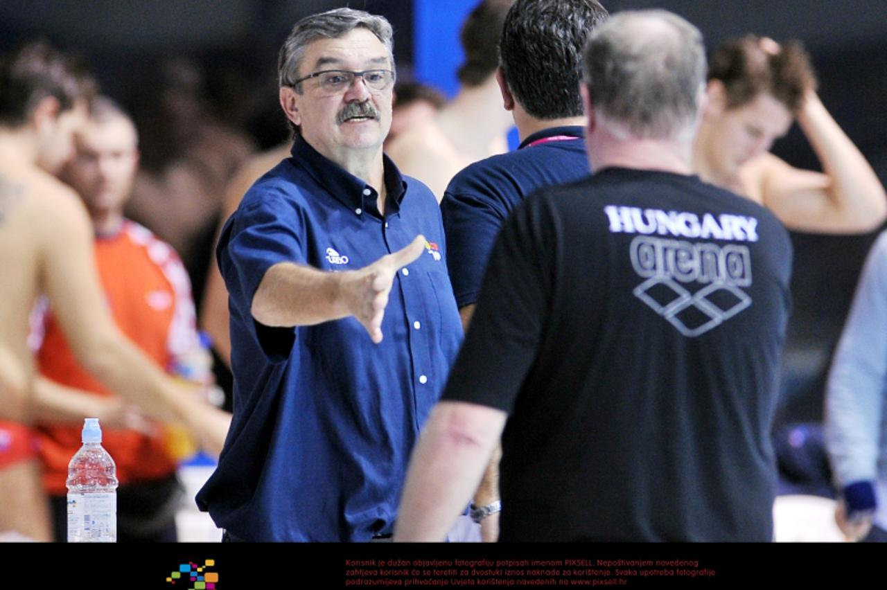 \'11.01.2012., Gradski bazeni, Varazdin, Prijateljska utakmica izmedju vaterpolo reprezentacija Hrvatske i Madjarske. Ratko Rudic Photo: Marko Jurinec/PIXSELL.\'