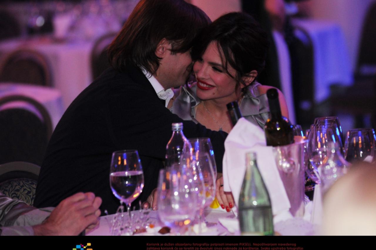 '14.04.2011.,Sheraton, Zagreb - Promocija knjige Miroslava Lilica Bez Reprize. Severina i Milan Popovic cijelu vecer razmjenjivali su njeznosti  Photo: Daniel Kasap/PIXSELL'