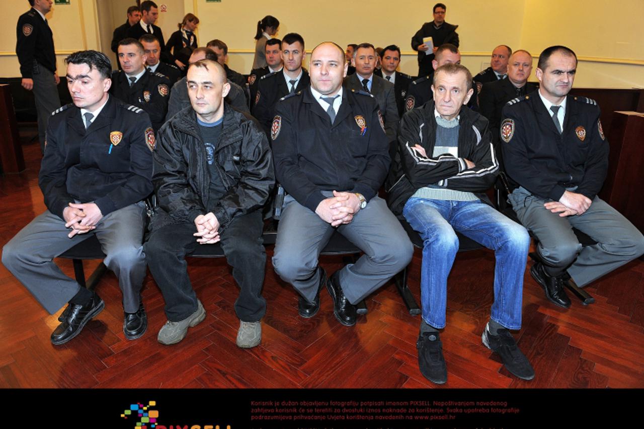 \'08.03.2011., Zupanijski sud, Trg Nikole Subica Zrinskog 5, Zagreb - Pocetak sudjenja sedmorici bivsih pripadnika 7. gardijske brigade Pume. Pume se sumnjici za ratni zlocin nad ratnim zarobljenicima