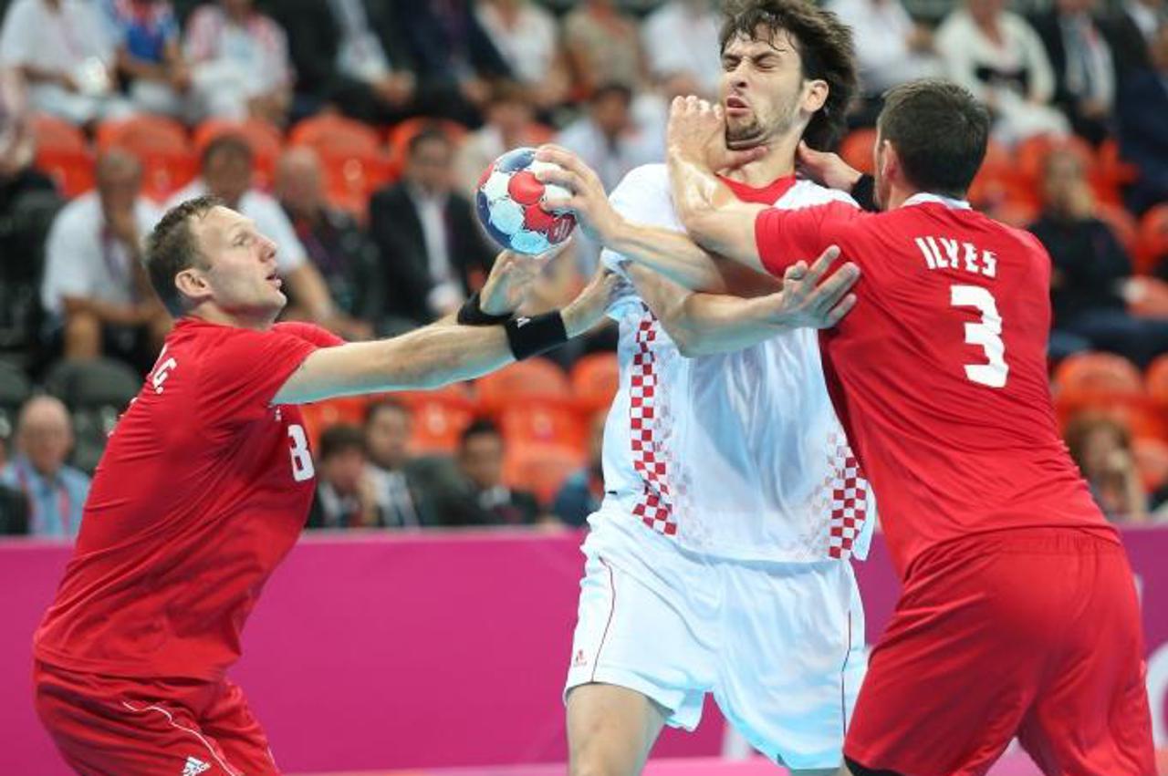'12.08.2012., London, Engleska - Ljetne Olimpijske igre, rukomet, utakmica za 3. mjesto, Madjarska - Hrvatska. marko Kopljar. Photo: Sanjin Strukic/PIXSELL'