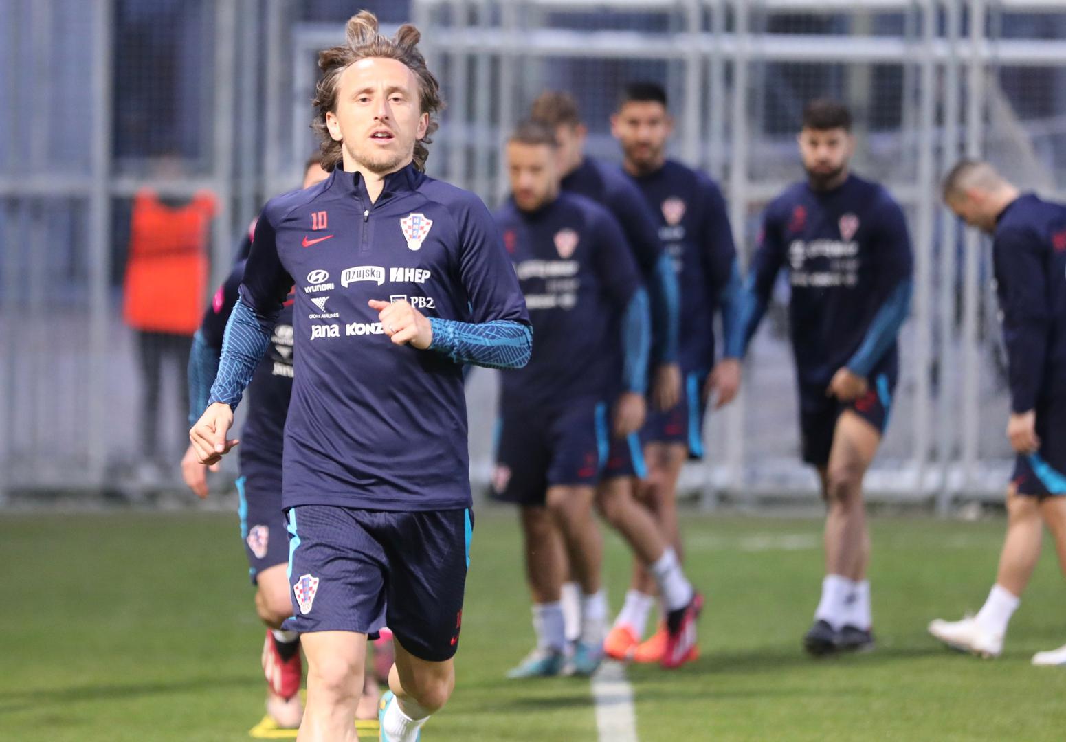 21.03.2023., Split - Na stadionu Hrvatski vitezovi odrzan je trening hrvatske nogometne reprezentacije uoci utakmice kvalifikacija za EURO 2024. koju igraju protiv Walesa. Luka Modric Photo: Ivo Cagalj/PIXSELL