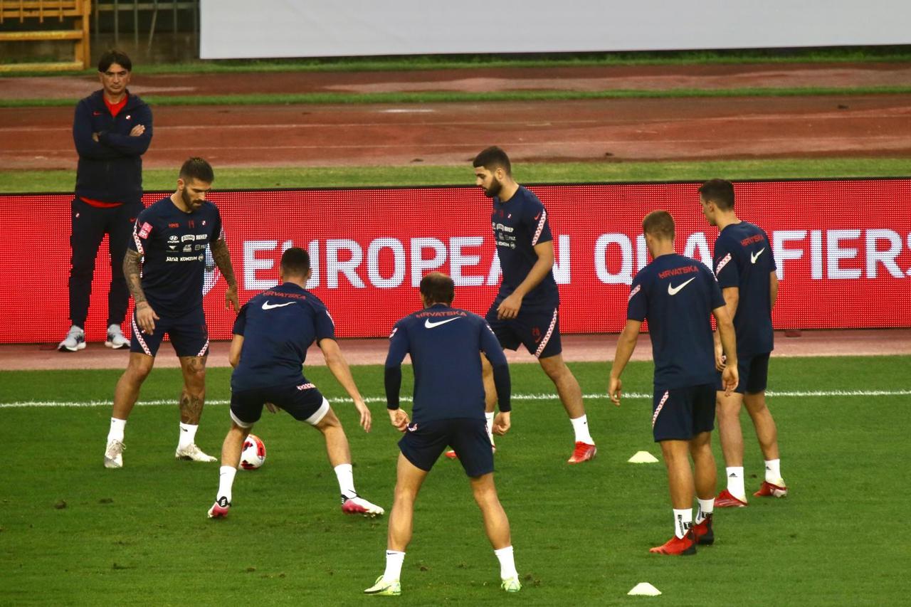 Split: Trening nogometne reprezentacije uoči kvalifikacijske utakmice sa Slovenijom