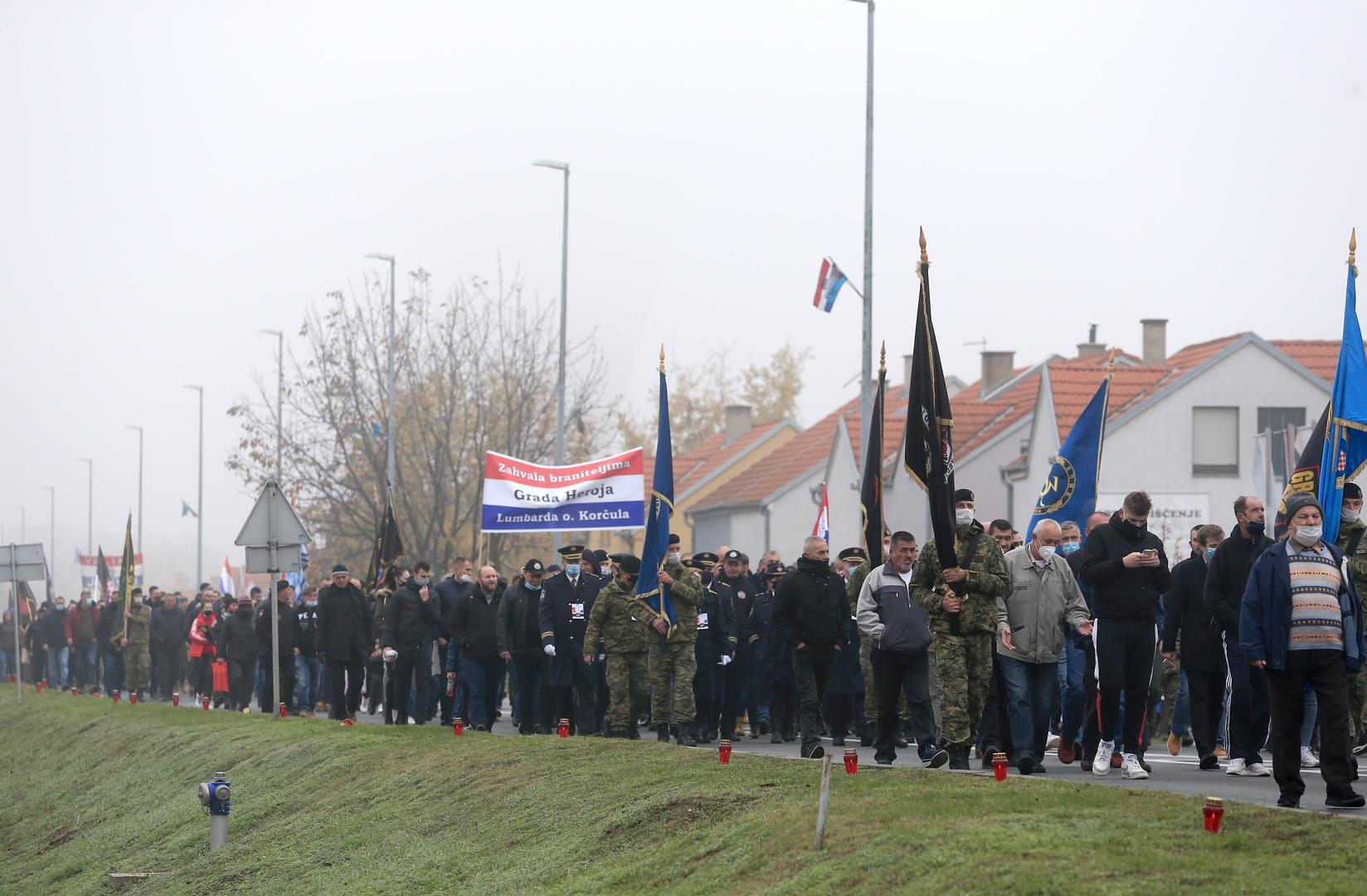 18.11.2019., Vukovar - Dan sjecanja na zrtvu Vukovara i Skabrnje 1991.-2020. Krenula Kolona sjecanja u posebnim okolnostima zbog epidemije koronavirusa. Photo: Davor Javorovic/PIXSELL