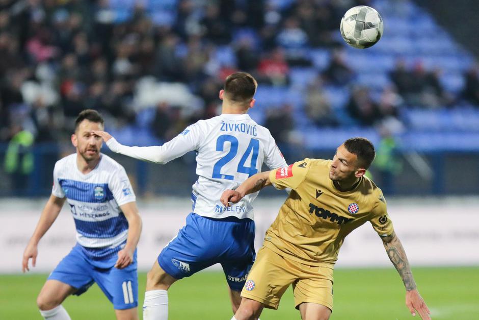Osijek: Utakmica između Osijeka i Hajduka u 25. kolu Prve HNL