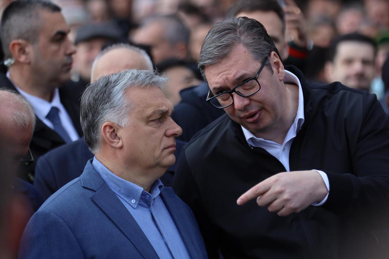 Beograd: Aleksandar Vu?i? i Viktor Orban na puštanju dionice pruge Beograd - Budimpešta 