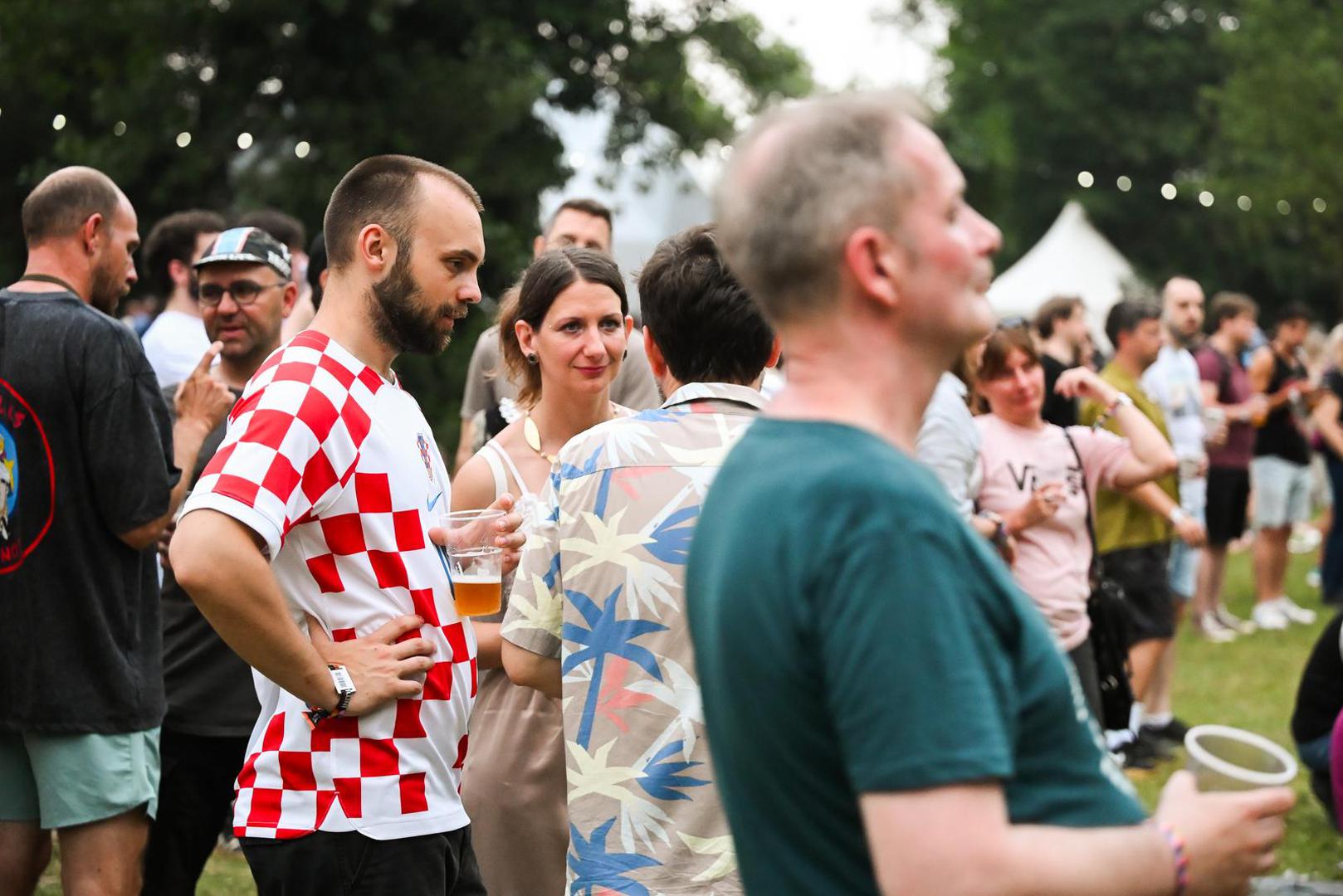 23.06.2026., Zagreb - Navijacki rekviziti na InMusic festivalu uoci danasnje utakmice. Photo: Lucija Ocko/PIXSELL
