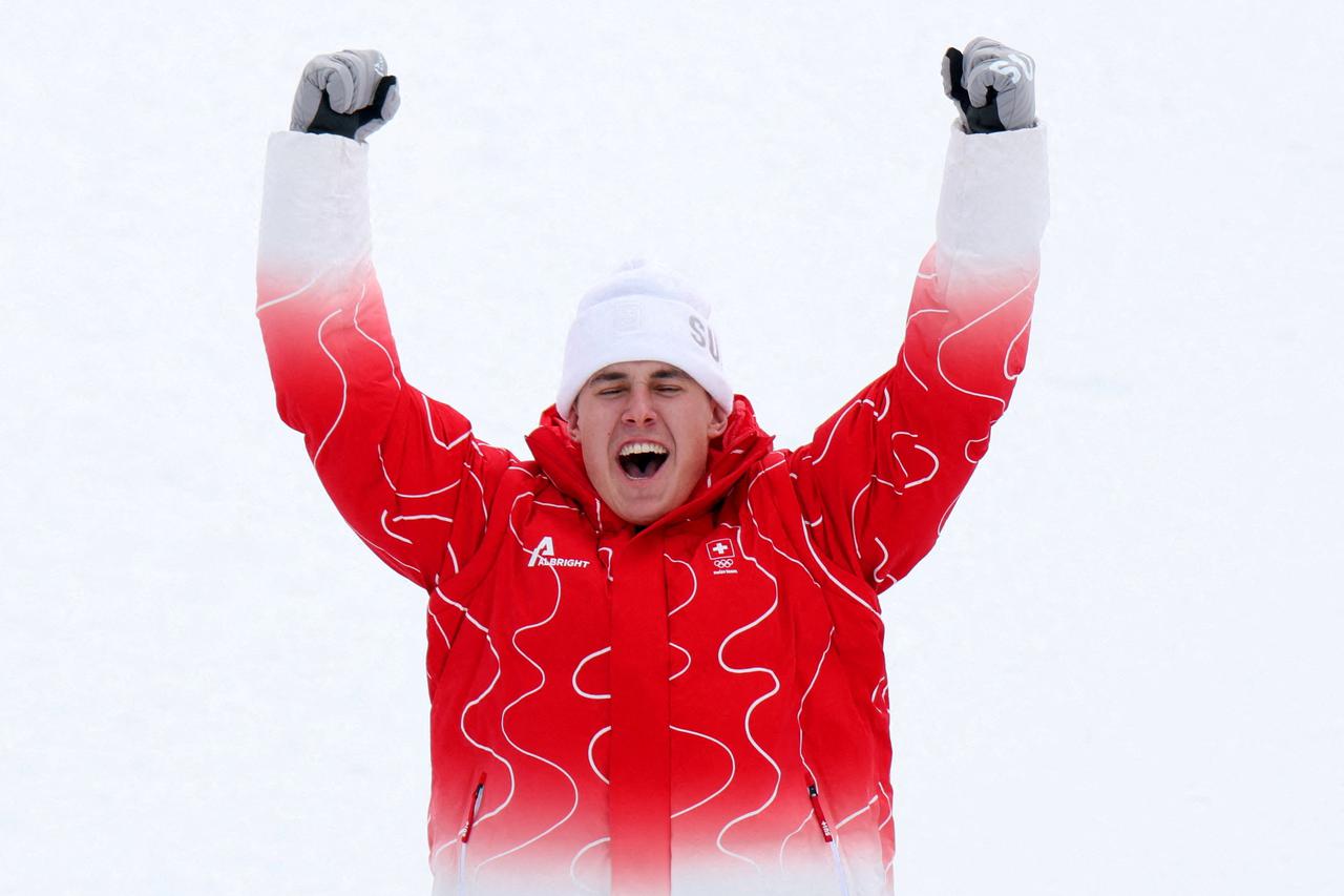 Alpine Skiing - Men's Super-G Victory Ceremony