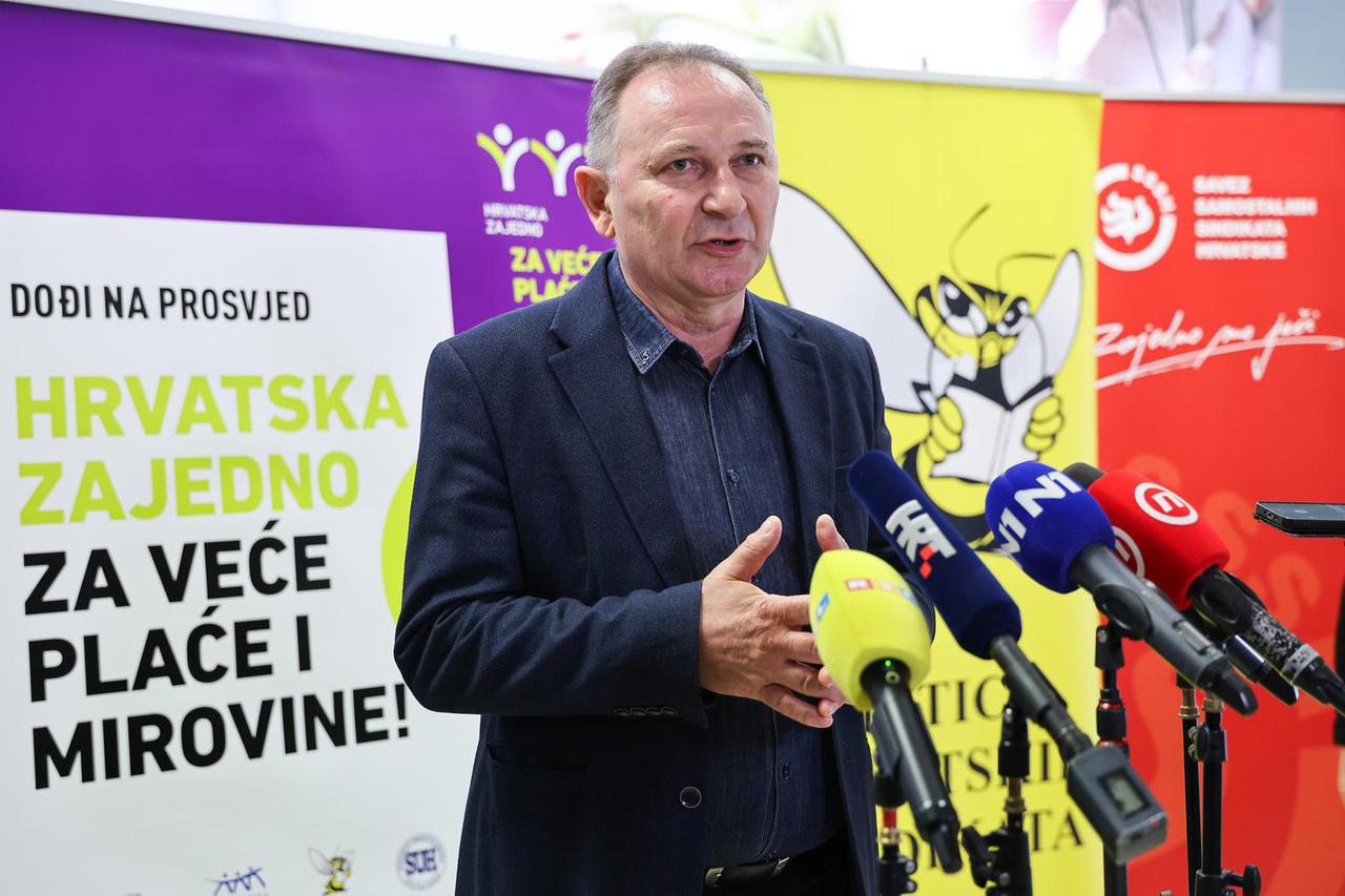 Zagreb: Najava prosvjeda sindikata koji će se održati 18. travnja