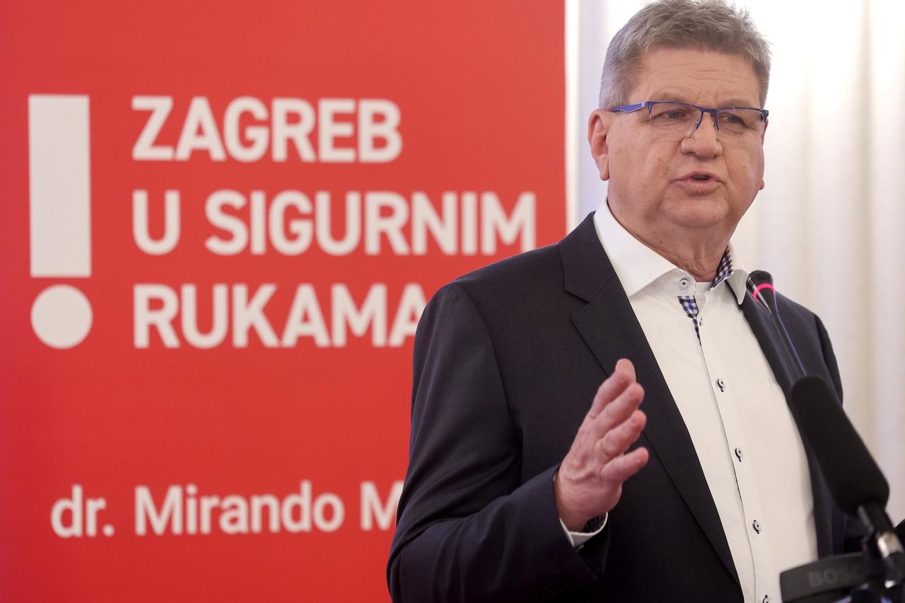 Zagreb: Kandidat za gradonačelnika Mirando Mrsić predstavio program "Zagreb u sigurnim rukama"