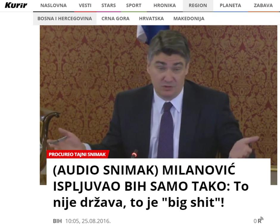 Mediji o Milanovićevim izjavama