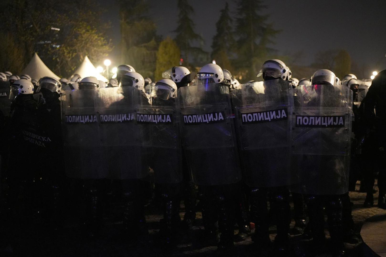 15.03.2025., Beograd, Srbija - Policijske snage rasporedjene na ulicama Beograda. Puno policije nalazi se u Pionirskom parku i ispred Skupstine Srbije. Photo: Dejan Rakita/PIXSELL