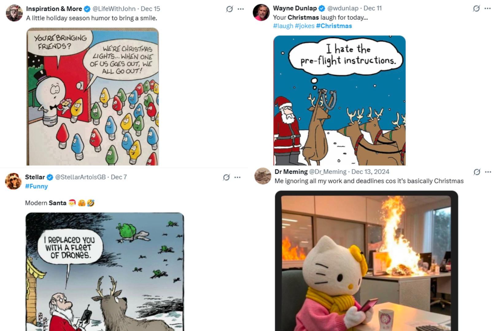 Božić je sve bliže, a mnogima je to vrijeme za zabavu i opuštanje. S obzirom na to, društvenim se mrežama dijele razne šaljive fore, a najbolje od njih donosimo u nastavku. 