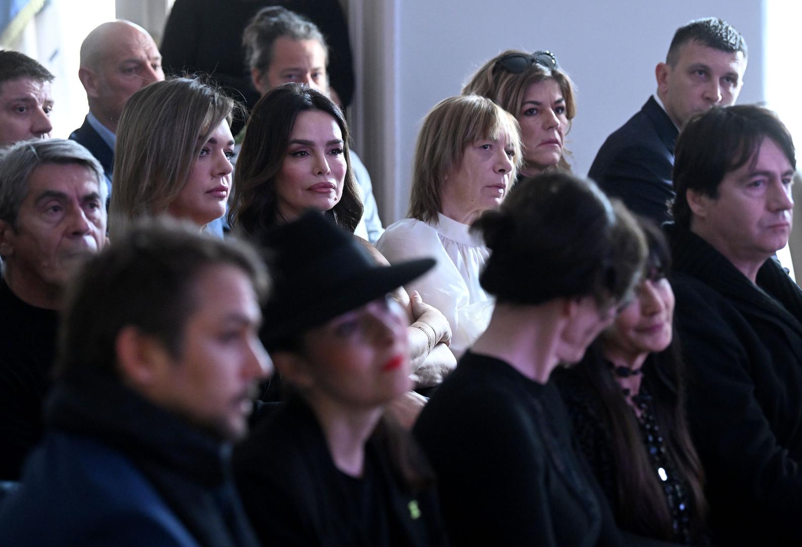 05.01.2024., Zagreb - Komemoracija za pokojnog Juricu Popovica odrzala se u Klubu knjizevnika. Sandra Perkovic, Severina Vuckovic Photo: Marko Lukunic/PIXSELL