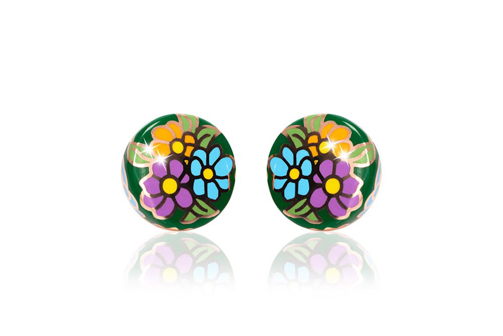 Zlatarne Zaks srebrne naušnice s crvenom pozlatom i emajlom, s popustom 810 kn