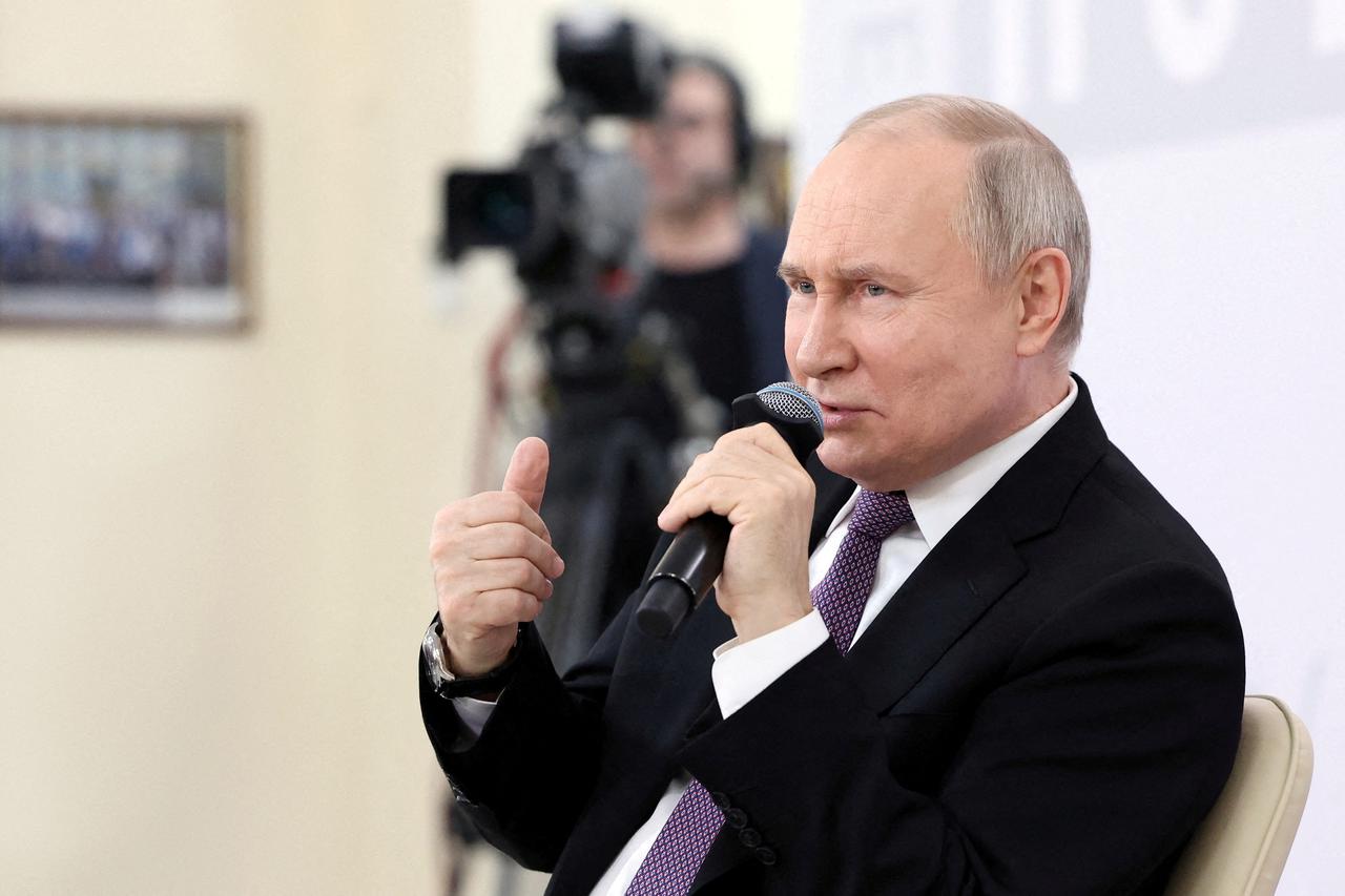 FILE PHOTO: Russian President Putin attends a forum in Tula