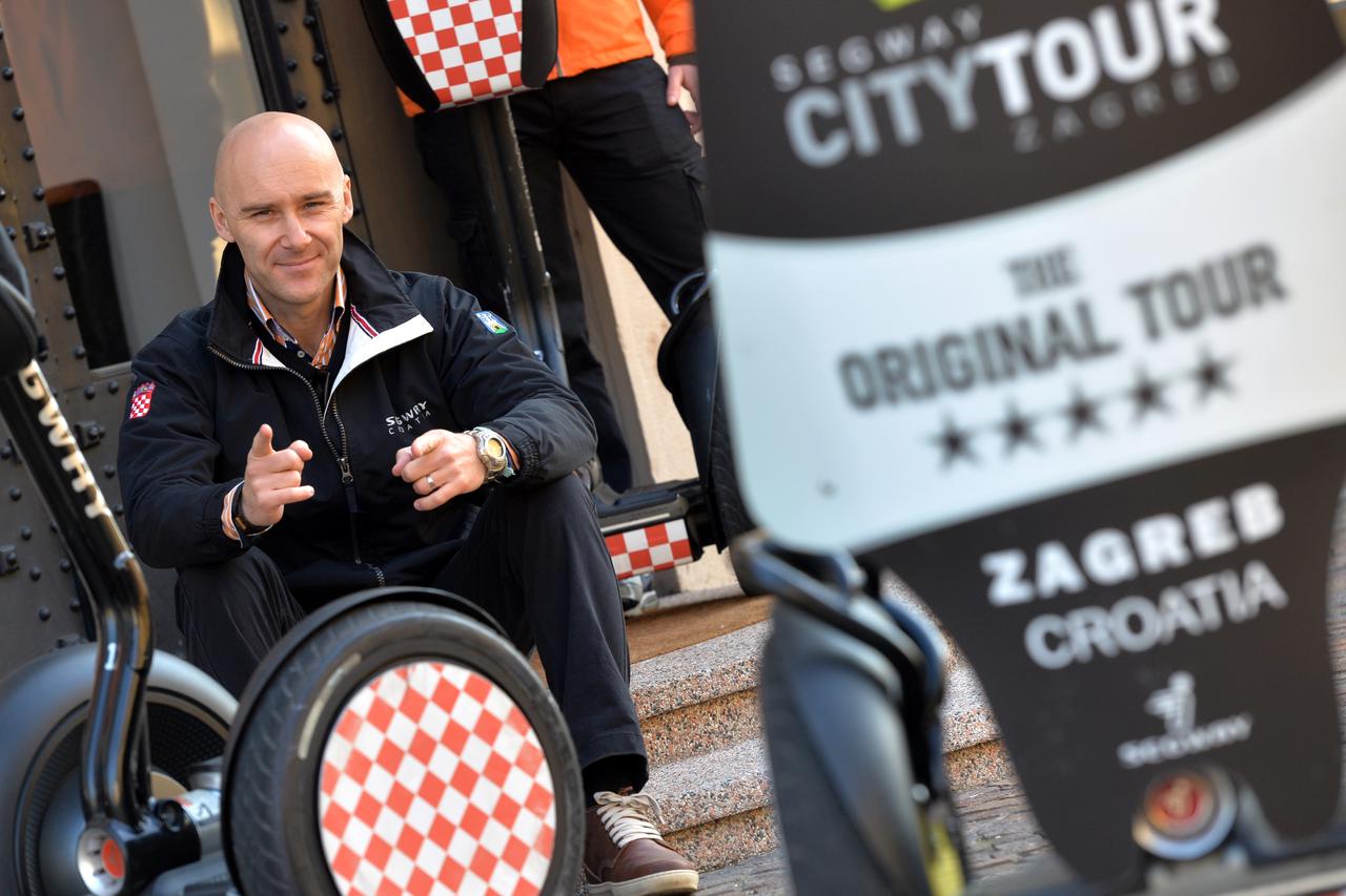 17.03.2016., Zagreb - Bruno Dragoje, zacetnik turisticke ture sa segwayima po Zagrebu koja ove godine slavi 10. obljetnicu.  Photo: Marko Lukunic/PIXSELL