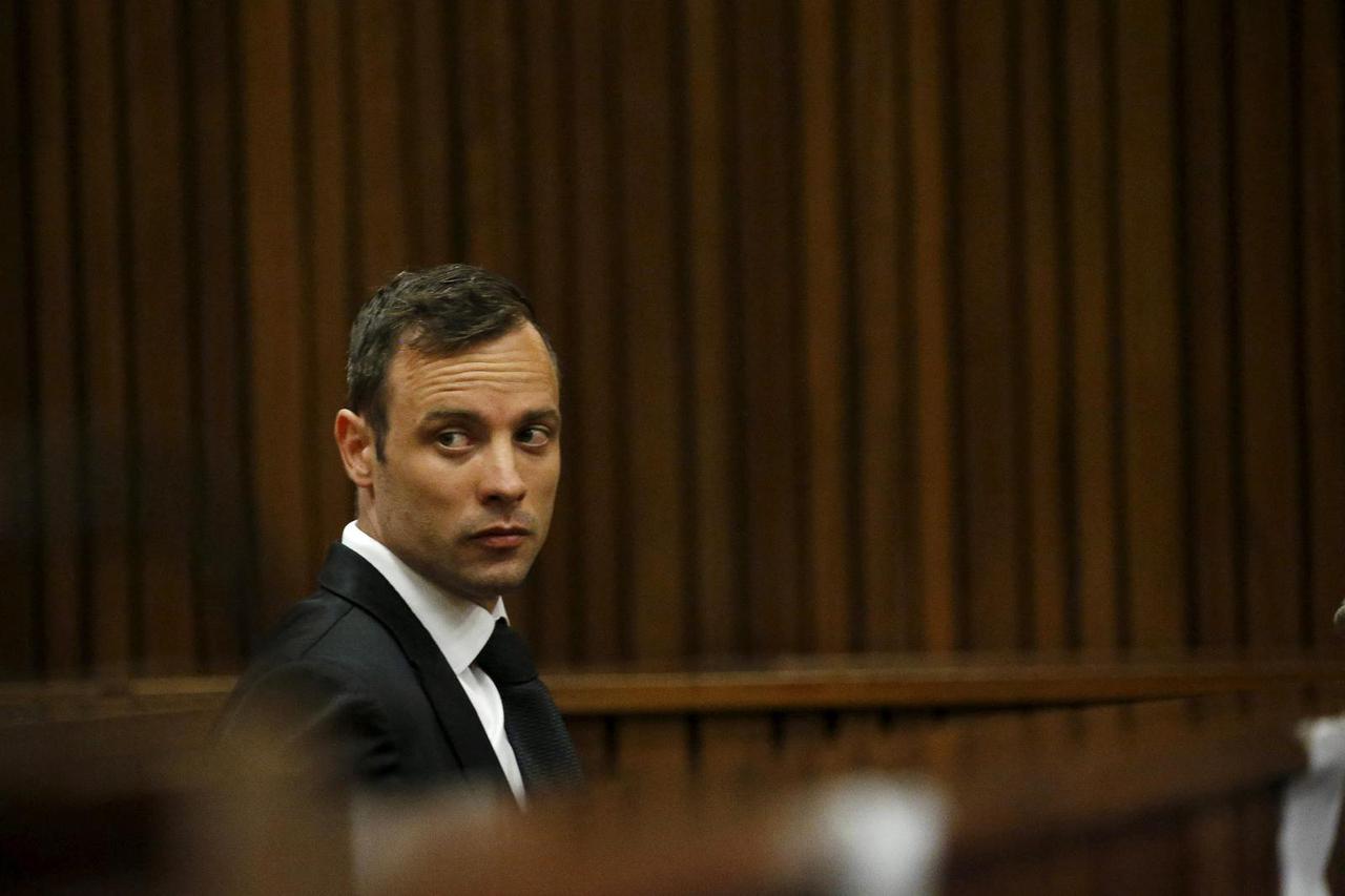 FILE PHOTO: Oscar Pistorius sits in the dock at the North Gauteng High Court in Pretoria, South Africa for a bail hearing