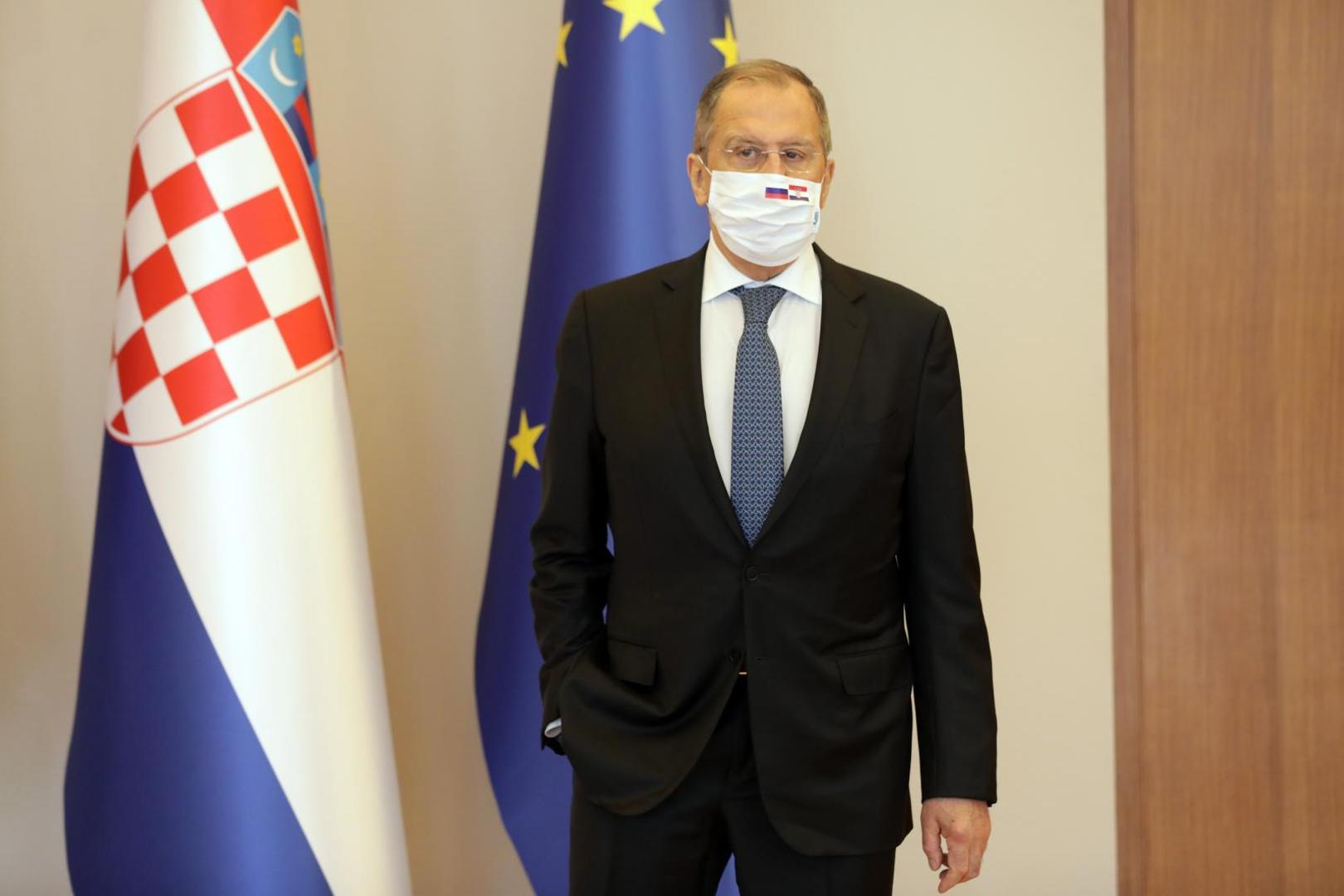 16.12.2020. Zagreb - Predsjednik Republike Zoran Milanovic  primio je  ministra vanjskih poslova Ruske Federacije Sergeja LavrovaPhoto: Robert Anic/PIXSELL