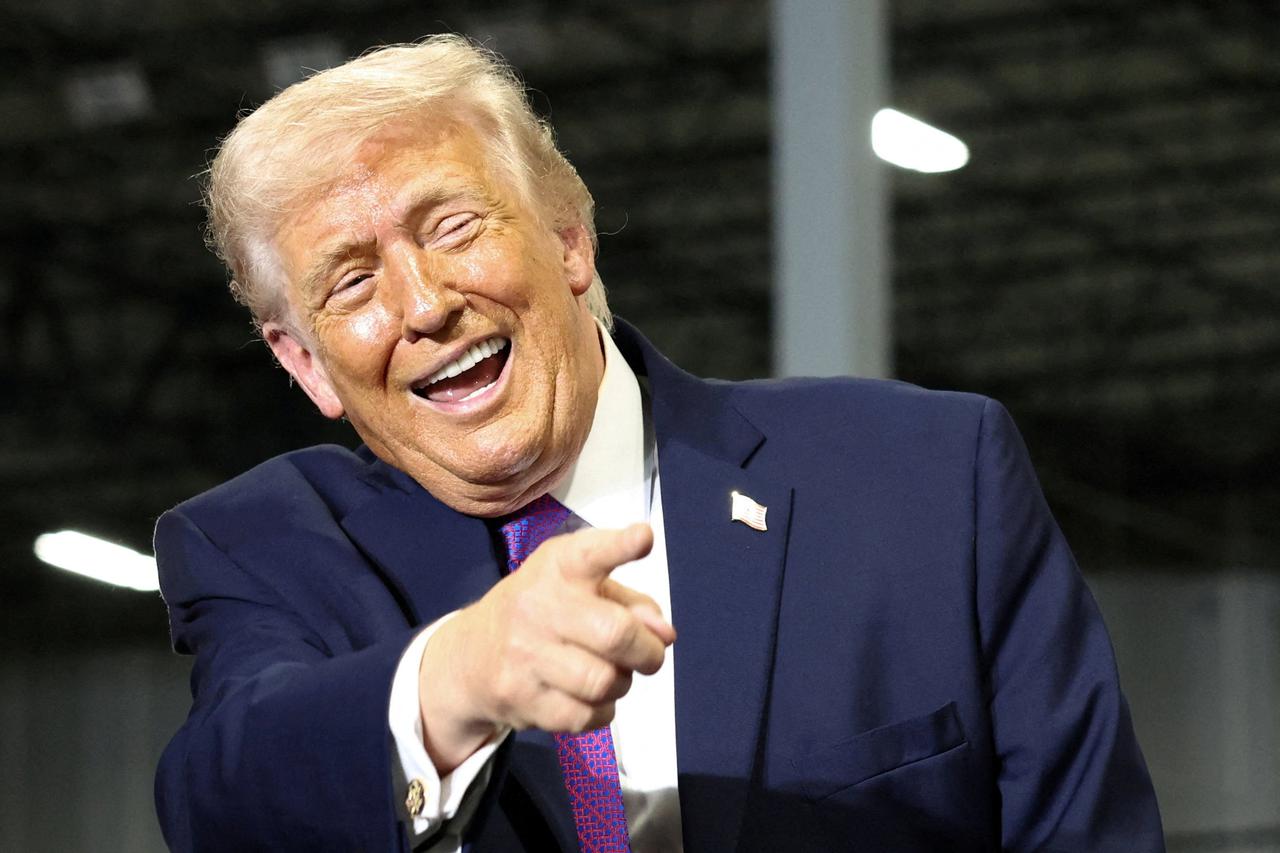 U.S. President Donald Trump visits Verst Logistics in Hebron