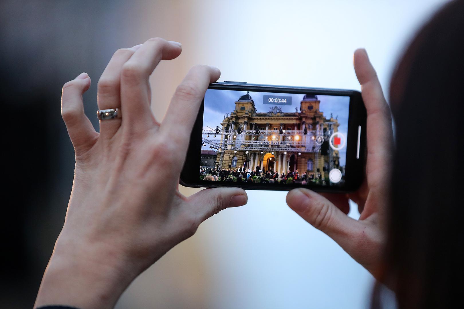 30.05.2020., Zagreb - Svecani koncert ispred HNK u povodu Dana drzavnosti. Photo: Goran Stanzl/PIXSELL